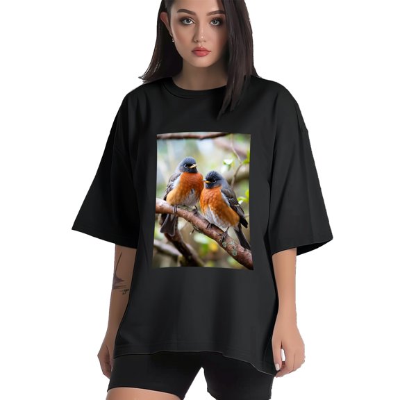 Plus Size Shirt for Women Black Tops for Women Short Sleeves Shirt for Women Bird2 T Shirt Crewneck Shirt for Women XS