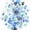 Light blue Dark blue, variant on 80Pcs Artificial Flower Buds 25-43mm for Wedding Bouquets, Cake Toppers, Bridal Hair Accessories & Home Floral Decorations