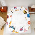 thumbnail image 5 of Manfei Tractor Machinery Truck Queen Sheet Sets, Construction Vehicle Flat Sheet, Teens Boys Girls Kids Queen Fitted Sheet, Ultra Soft Home Decor, 4pcs, 5 of 7