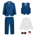 thumbnail image 6 of Delliss 6 Piece Boys Suit for Kids Tuxedo Wedding Formal Suit Set Boy Formal Suits Tuxedo Suits Formal Jacket,Pants,Shirt,Vest,Bow Tie,Pocket Towel, 6 of 9