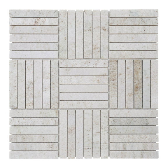 Modket TDH365NS Beige Cream Quartzite Marble Stone Parquet Mosaic Tile Kitchen Wall Backsplash