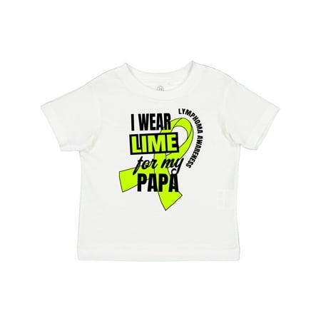 

Inktastic I Wear Lime for My Papa Lymphoma Awareness Gift Toddler Boy or Toddler Girl T-Shirt