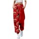 thumbnail image 1 of WILLBEST Pantalones Casuales para Mujer: Elegante Diseño de Cintura Alta con Bolsillo y Cordón para Un Ajuste Relajado, Ideales para Uso Diario y para Combinar con Estampados de Halloween. Chica, 1 of 4