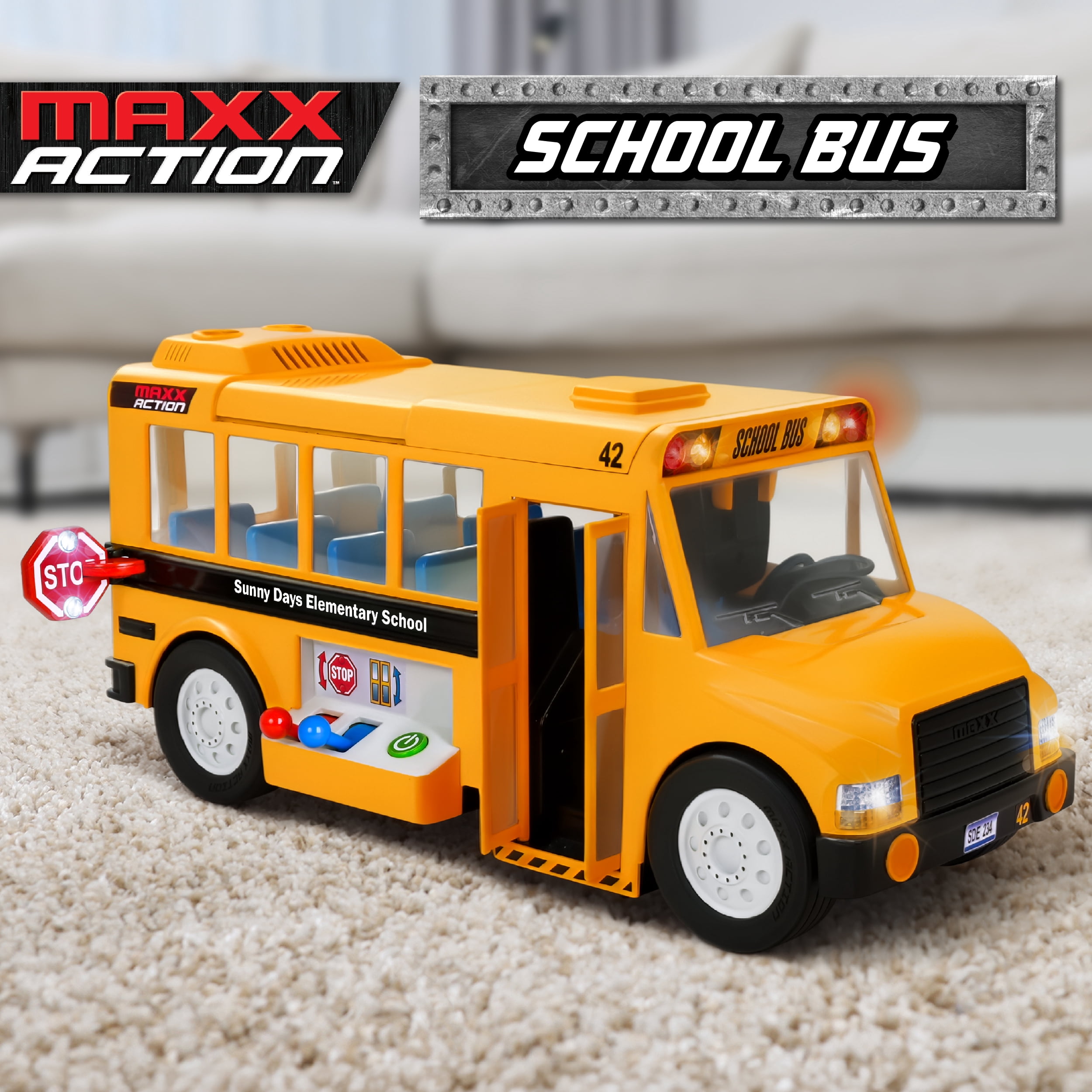 Maxx Action Mega Motorized School Bus