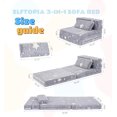 thumbnail image 2 of 3-in-1 Folding Sofa Bed for Kids,Tri Folding Floor Toddler’s Mattress Fold up Sofa Bed,Child Foldable Futon Mattress,Folding Couch for Kids,Glow in Dark-Stars, 2 of 14