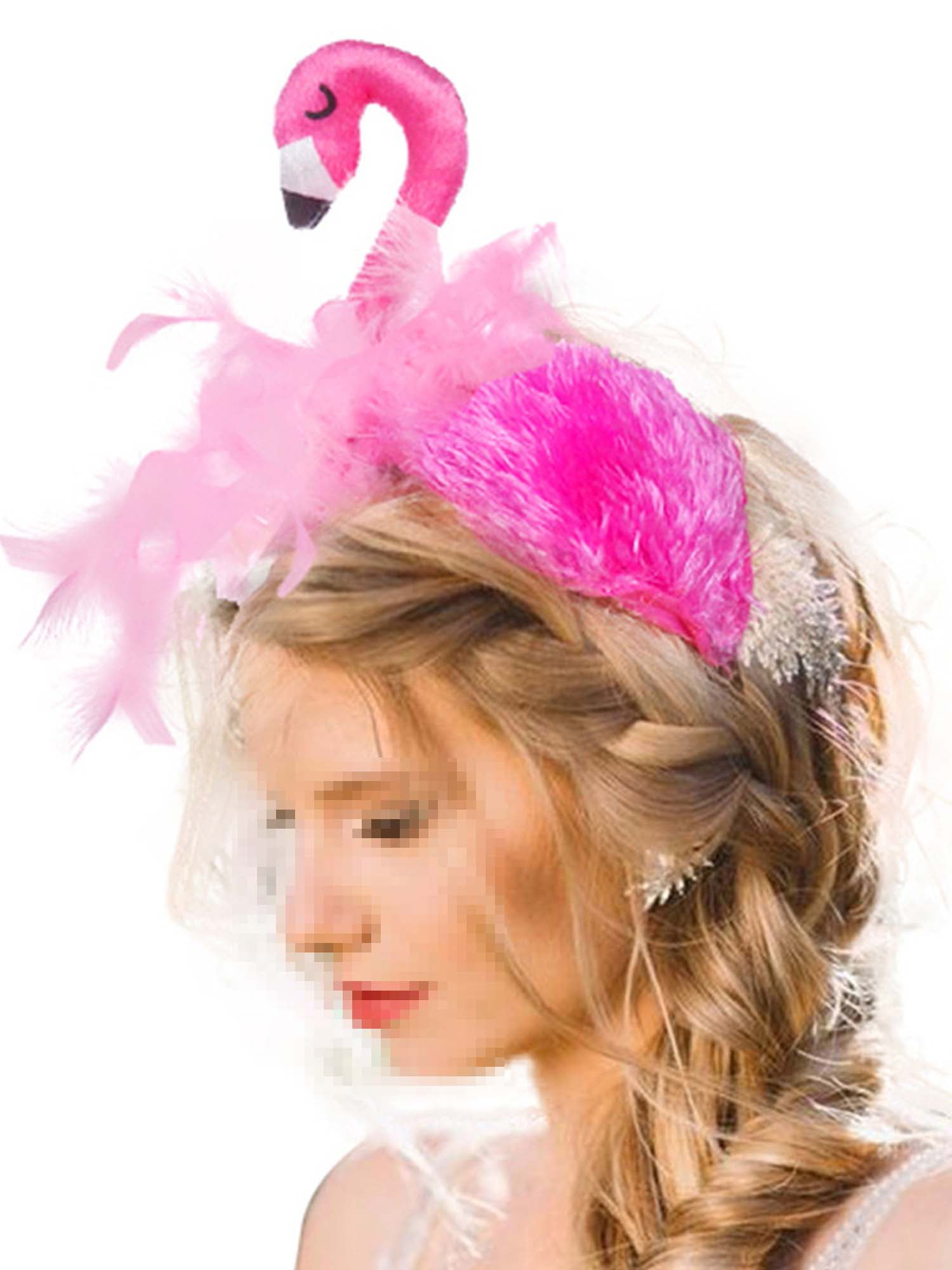 Flamingo Headband Cute Flamingo Party Head Bopper Pink Feather Colorful Hair Accessories for Girls Women