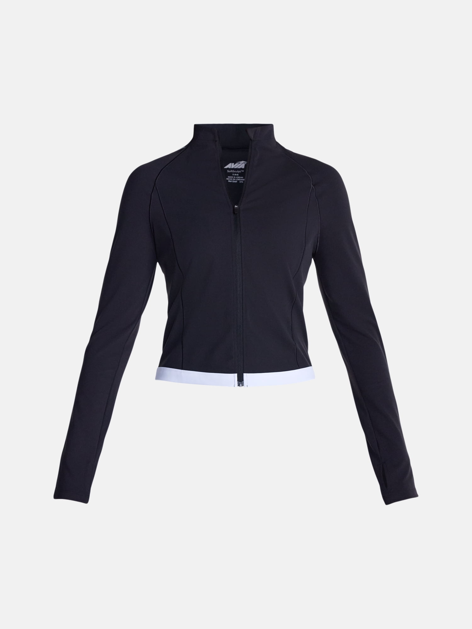 Avia Women's and Women's Plus SoftSculpt Tipped Cropped Active Jacket, Sizes XS-4X