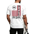 thumbnail image 4 of Gyexs 250th Anniversary USA Shirt Mens Fashion Flag Print Graphic Tee Summer Activewear White, Size L, 4 of 8