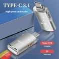 thumbnail image 2 of Kebiory USB 3.1 Type C USB-C to Micro SD SDXC TF Card Reader Adapter with Charging Port for iPhone 15/iPad/Mac/Laptop (Silver,1 Pack）, 2 of 5