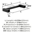 thumbnail image 4 of Amerock Monument Matte Black 8 inch (203mm) Towel Bar, 4 of 6