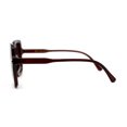 thumbnail image 4 of Womens Oversize 90s Designer Rectangle Butterfly Plastic Sunglasses All Brown, 4 of 4