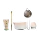 thumbnail image 3 of Juego de 5 cuencos para ceremonia de matcha con pico, batidor de bambú para matcha. Naranja, 3 of 9