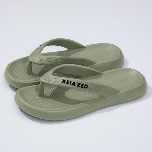 Bkhluea Women Printed Text EVA Flip Flops Slip On Comfortable Footwear For Indoor Outdoor Beach Shower Casual Activities