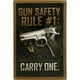 thumbnail image 2 of Pistola Placa Metal Vintage Pintura Hierro Rectangular Arte Pared Bar para El 20x30cm, 2 of 9