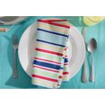 thumbnail image 2 of Contemporary Home Living Ribbed Texture Rectangular Cotton Placemats - 19" - Aqua Blue - Set of 6, 2 of 6