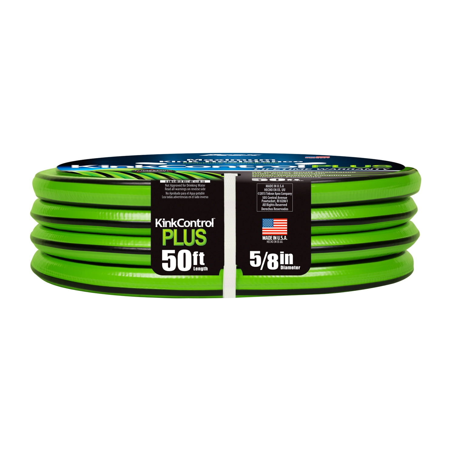 Kink Control Plus Water Hose 50ft- High Burst Strength and Superior Flexibility Garden Hoses, Outdoor Hose with Kink Resistance, Triple Frame Technology, Made in USA.