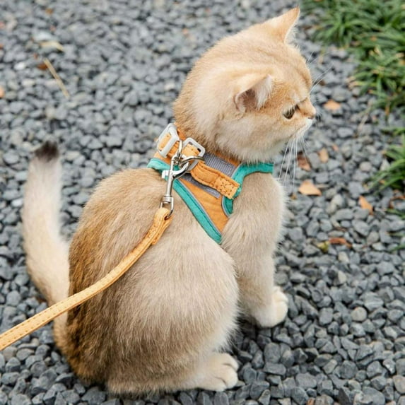 Cat Harness and Leash for Walking, Escape Proof Soft Adjustable Vest Harnesses for Cats, Easy Control Breathable Jacket