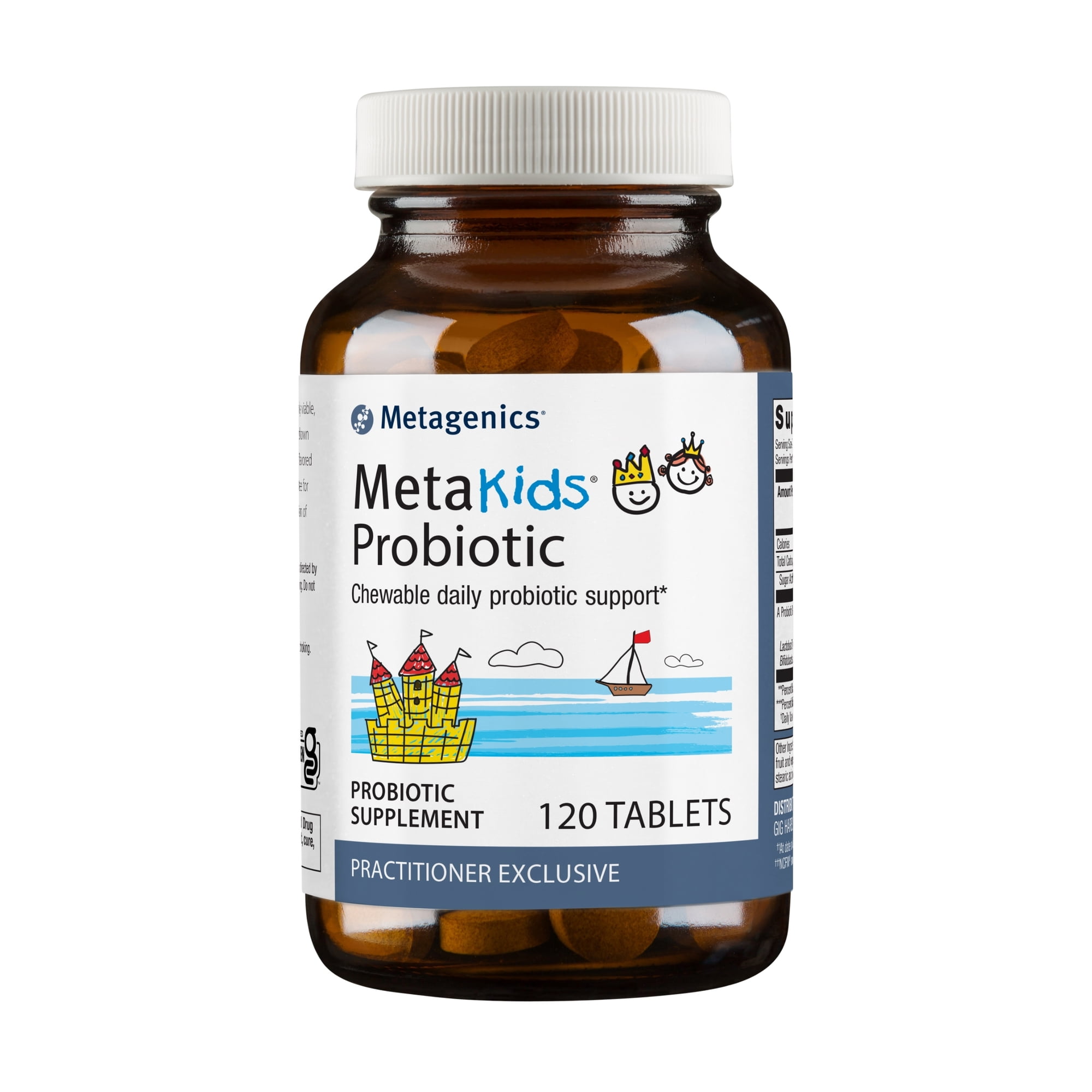 Metagenics UltraFlora Kids Probiotic - 10 Billion CFU - Children's Probiotic Blend - Digestive Health & Immune Health* - for Ages 3 & Up - 120 Count