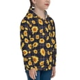 thumbnail image 3 of Lsque Royal Blue Plaid Sunflower Patten Youth Hoodie Sweatshirt Pullover with Kangaroo Pocket Boys and Girls Hoodie Warm Hoodie for Kids-X-Large, 3 of 6