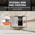thumbnail image 6 of KFFKFF Barbecue Access Door, 28W x 19H Inch Dual Exterior Kitchen Door, Stainless Steel Inset Door, Wall Vertical Door with Grips, for Barbecue Island, Grill Station, Outdoor Cupboard, 6 of 9