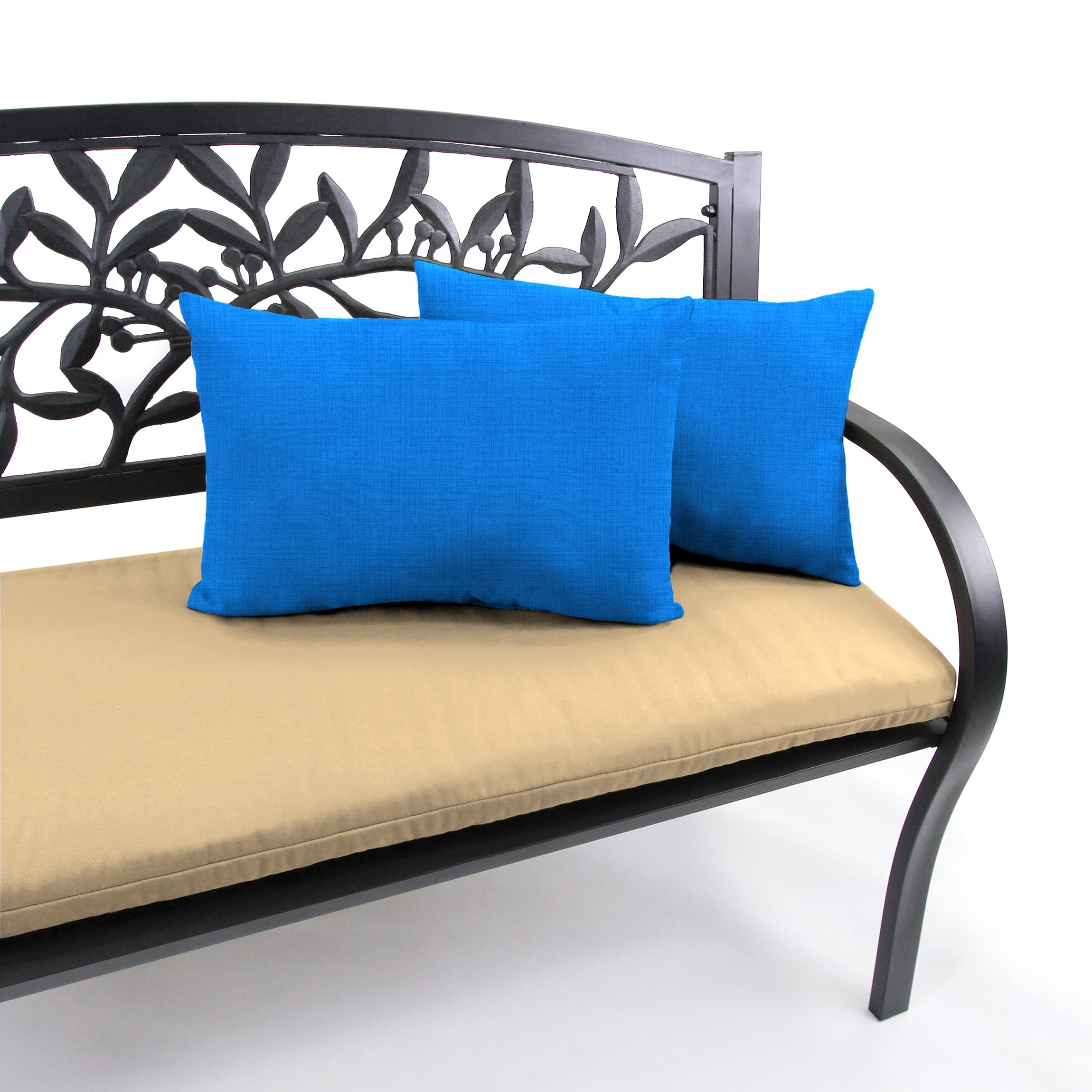 Jordan Manufacturing 18" x 12" Outdoor Throw Pillow (Set of 2) - 12'' L x 18'' W x 4'' H Celosia Princess