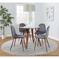 thumbnail image 2 of LumiSource Brown Folia Round Pebble Dining Set - 5 Piece, 2 of 5