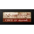 thumbnail image 2 of Grey, Jace 14x8 Black Modern Framed Museum Art Print Titled - Chef At Work 2, 2 of 5