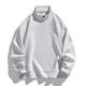 thumbnail image 1 of Blusa y camisa de manga larga con cuello alto para hombre, color liso, con cremallera y forro polar, blusa de manga larga con cuello alto para hombre, blusa de poliéster para hombre, 1 of 9