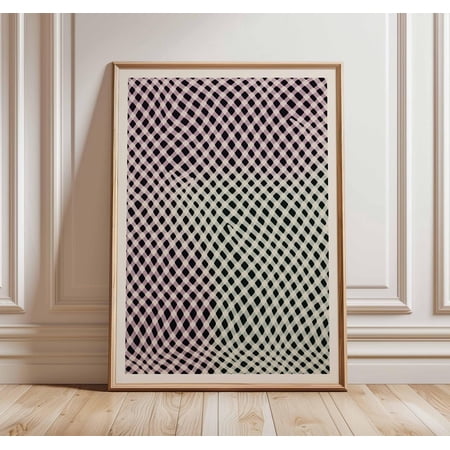 Op Art Wall Black And White Geometric Poster Modern Optical Illusion, Unframed Poster