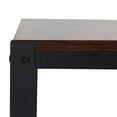 thumbnail image 4 of Industrial Coffee Table, 42 Inch 2 Tiers Sofa Table, Brown & Black, 4 of 6