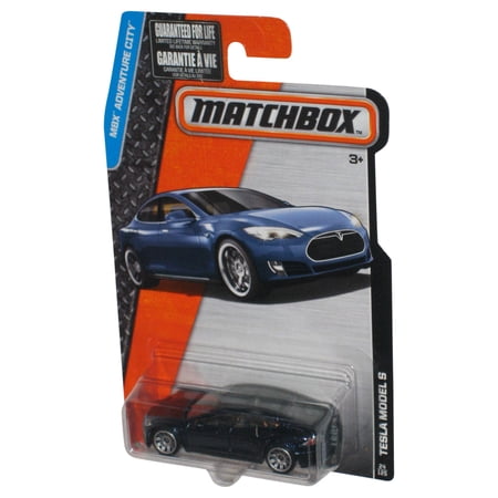 Matchbox MBX Adventure City (2015) Blue Tesla Model S Toy Car 24/125