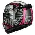 thumbnail image 5 of 1STORM Adult FULL FACE BIKE MOTORCYCLE HELMET MECHANIC DJ11CLS SKULL PINK, 5 of 5