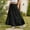 Black, variant on Girls Elastic High Waist Maxi Skirt Boho A-Line Tiered Pleated Long Skirts Solid Color Lightweight Summer Ruffled Skirts 4-15 Years