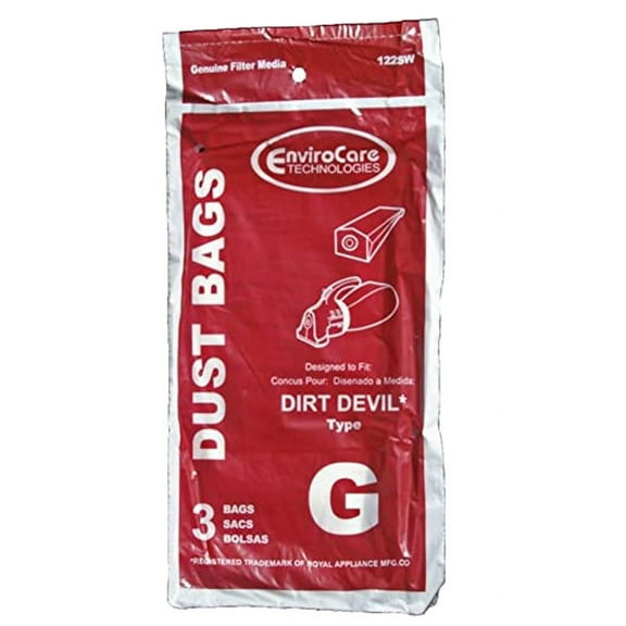 EnviroCare Generic 3 Pack Paper Bag for Royal Hand VAC ENV Type G