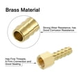 thumbnail image 4 of 10 Pack Brass Hose Barb Fitting, 1/4" Bard x 1/8" NPT Female Hose Connector, 4 of 6