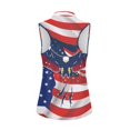 thumbnail image 2 of HUIACONG Eagle Design for The American Flag Women's Sleeveless Golf Shirts, Half Zip Collared Stretchy Workout Tank Tops Elastic Golf Top for Tennis Running, 2 of 7