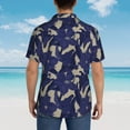 thumbnail image 6 of Balery Lilies Flowers Print Men's Hawaiian Shirts Short Sleeve Beach Shirt Relaxed Fit Vacation Button Down Shirts-XX-Large, 6 of 9