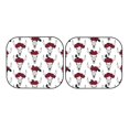 thumbnail image 7 of Windshield Sun Shade, Bull skull rose white cool Foldable Car Sun Shade Windshield for Front, 2 Pieces, 7 of 7