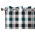 thumbnail image 2 of Grommet Blackout Curtain Poplin Buffalo Checkered 56" Wide Curtain Three Color Blend, 2 of 5