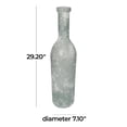 thumbnail image 5 of DecMode 29" Handmade Frosted Spanish Bottle Light Blue Recycled Glass Vase, 5 of 17