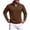 Coffee, variant on Half-Zip Stand Collar Cable-Knit Pullover, Thick Gentle Yarn Fabric for Small Town Wanders Pink XXL