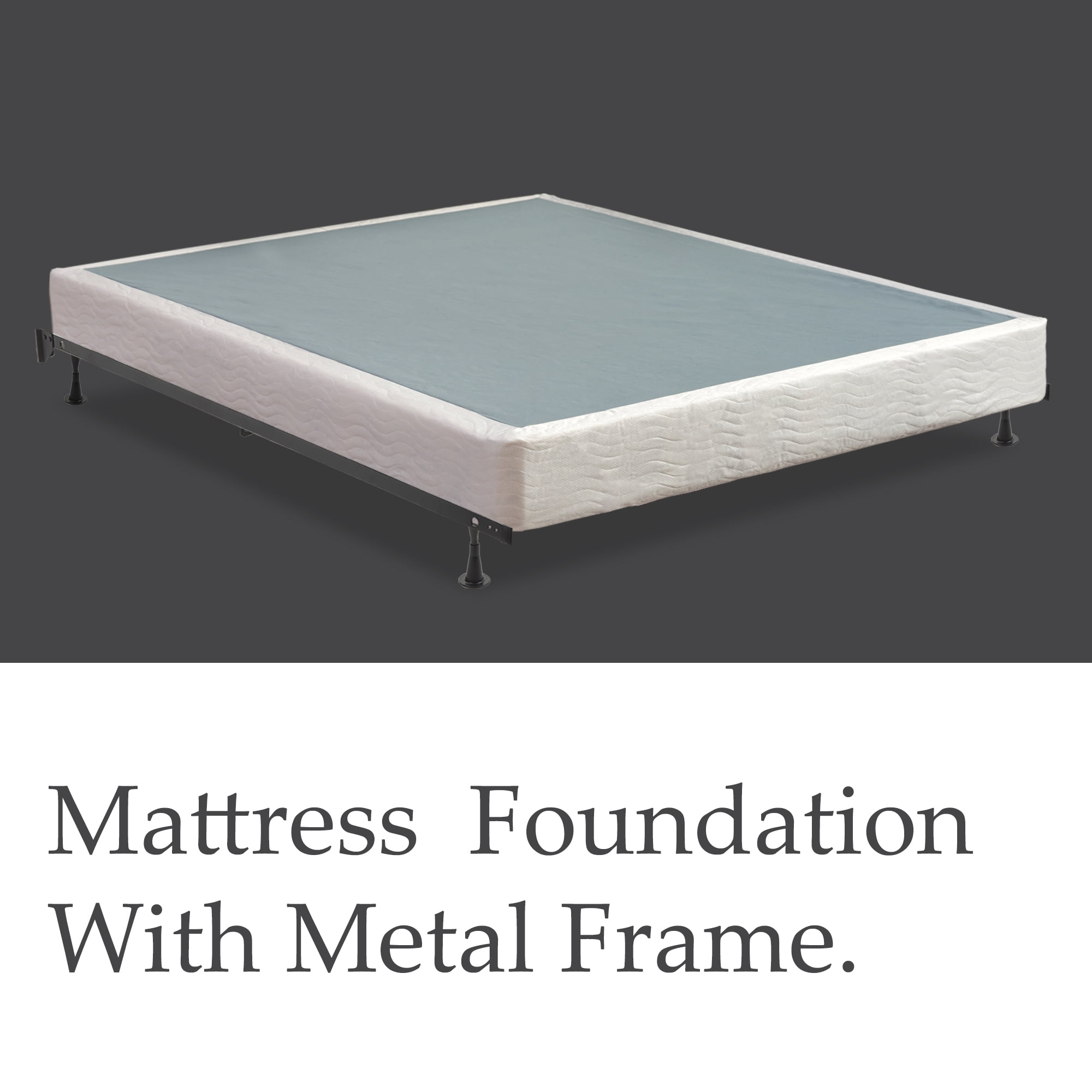 Continental Sleep, 8" Easy Wood Box Spring/Foundation with Simple Assembly with Frame, Full