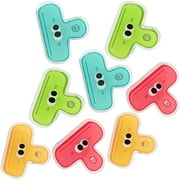 8 Pcs Small Eye Clip Paper Clips for Paperwork Binder Chips Plastic