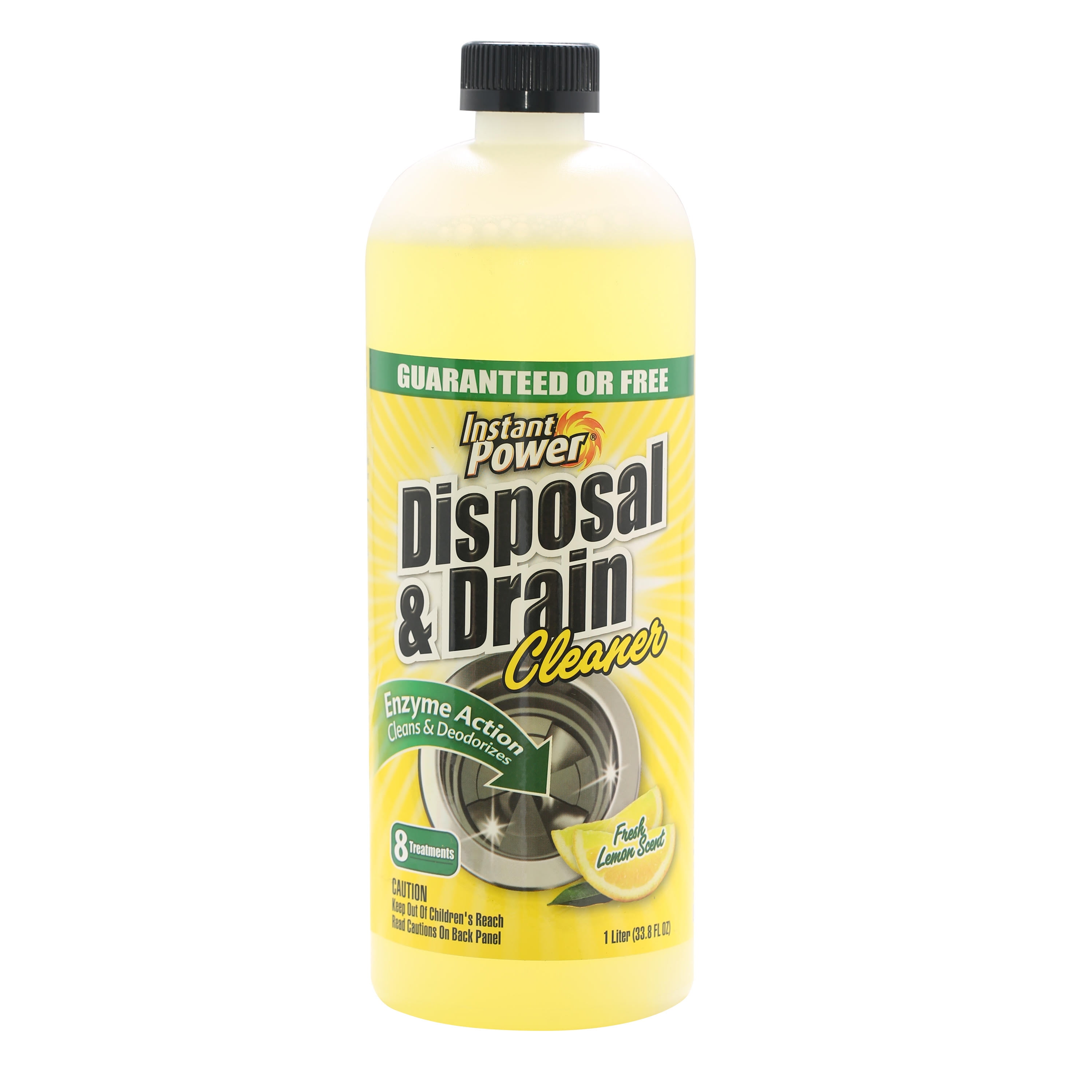 Instant Power Disposal & Drain Cleaner, Natural Lemon Scent and Environmentally Friendly, 33.8