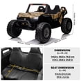 thumbnail image 4 of VOLTZ TOYS 2-Seater 24V Kids Ride On UTV - Realistic Off-Road Dune Buggy with EVA Tires, Spring Suspension, Remote Control & Music - Maple, 4 of 7