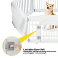 thumbnail image 6 of EBQOSK Dog Playpen Safe & Secure Indoor/Outdoor Pet Fence | Folding & Portable | Ideal for Small to Medium Dogs | Easy to Clean White 6Panel, 6 of 7