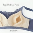 thumbnail image 5 of MERSTEYO Mastectomy Pocket Bra Post Surgery - Adjustable Straps & Breathable Cotton Bra, 5 of 8