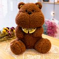 thumbnail image 1 of Creative Soft Charming Cuddly Rabbit Plush Toy Bear and Pig Doll Bed Pillow Home Decoration Holiday Gifts For Girls and ChildrenBrown bear33cm Deng Xun unisex, 1 of 2
