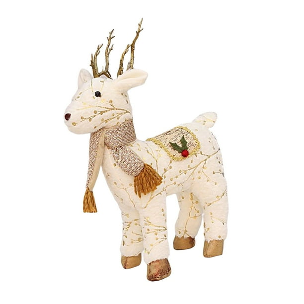 Simulacion de reno navideno muneco de venado simulado de peluche peluche decorativo para fiestas decoraciones regalos de oficina hogar estiloD EstiloE perfecl Reno de simulacion de peluche Bodega Aurr...