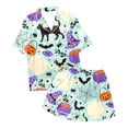 thumbnail image 4 of FUZHIQ Cute Pajamas for Women Casual Top and Shorts Stretchy Halloween Nightwear Gift Set, 4 of 4